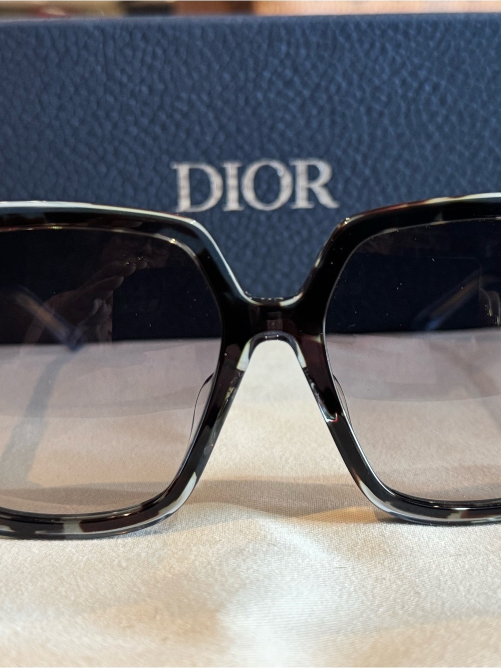 Dior Black Gradient Square Sunglasses - Picture 1 of 11